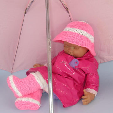 Baby Rain Boots (Booties) and Rain Hat