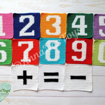 Numbers (0 till 9) and sing (+,-,=)