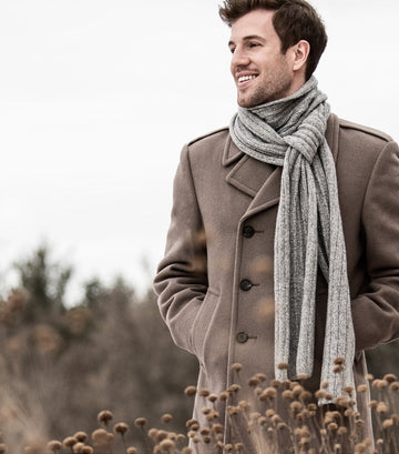 Roscoe Scarf in Blue Sky Fibers Eco-Cashmere - 201828 - Downloadable PDF