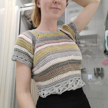 Bubble Gum Boho Top fringes PDF Crochet Pattern
