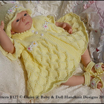 Summer Diamond Pattern Suit 16-22” doll/prem-3m+ baby