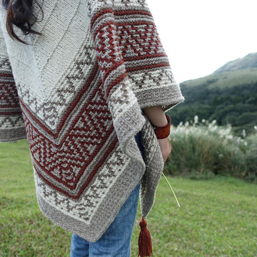 Boho style mosaic shawl