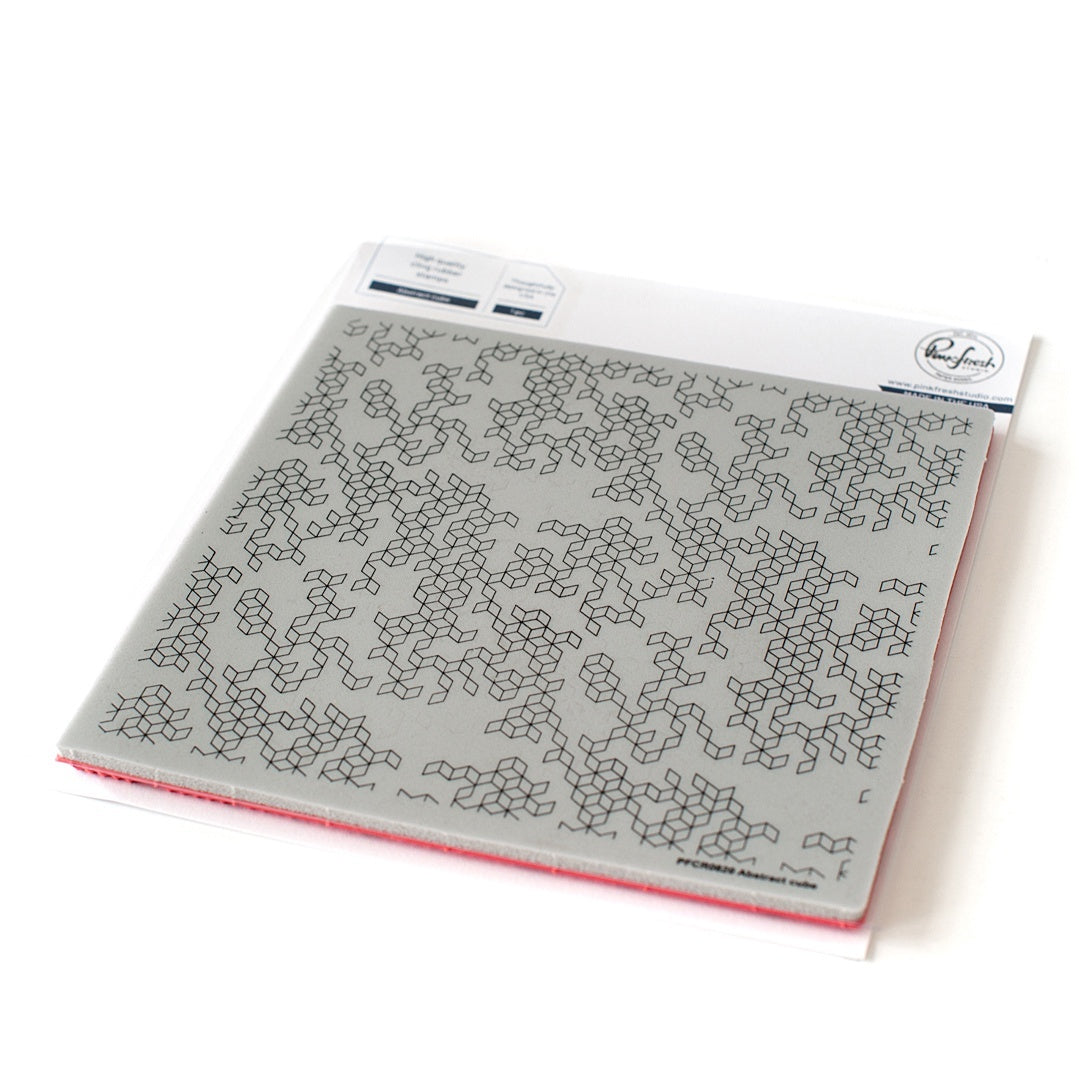 Pinkfresh Studio Cling Rubber Stamp Set 6"X6" - Abstract Cubes