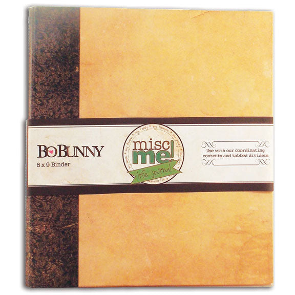 American Crafts BoBunny Misc Me 3-Ring Binder 8"X9" - Kraft