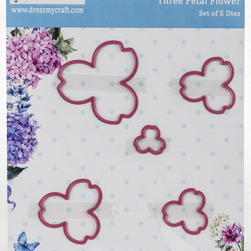 Dress My Craft Dies - Three Petal Flower .5" To 1.54"