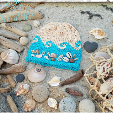 Swirly Waves beach beanie