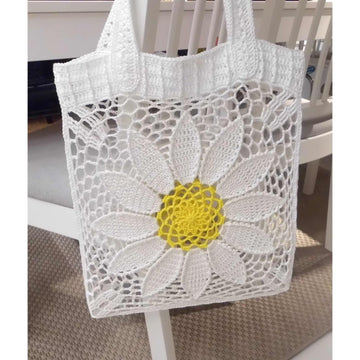 Tasche Shopper Einkaufsnetz Große Blume - dekorativ und vielseitig