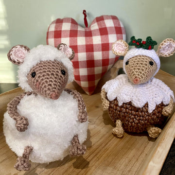 Plum Pudding Mouse and Snowball Mouse