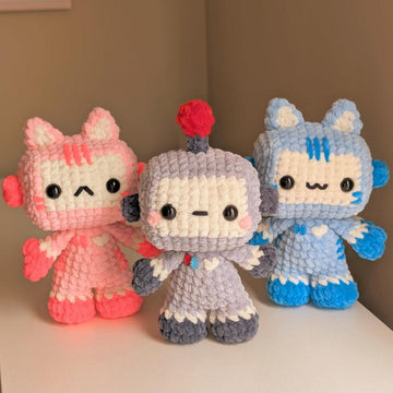 Crochet Robot and Robot Cat