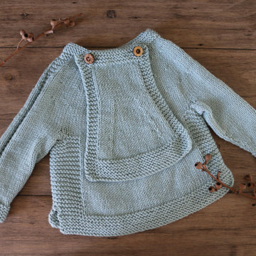 Droolworthy Detachable Bib Sweater in Debbie Bliss Baby Cashmerino BJ14