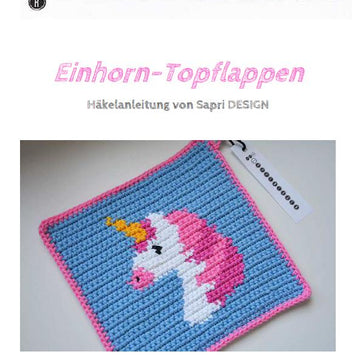E-Book Häkelanleitung Einhorn Topflappen