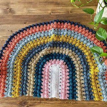 Granny Bobblina Rainbow Blanket pattern by Melu Crochet