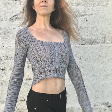 Olivia Crop Lace Cardigan