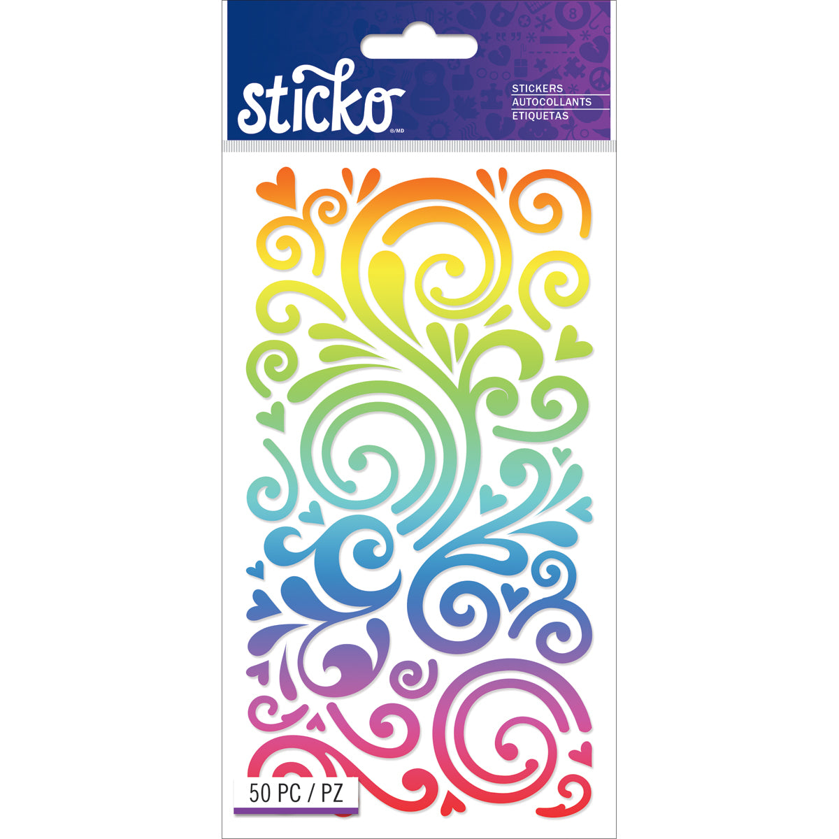 Sticko Stickers - Rainbow Swirls