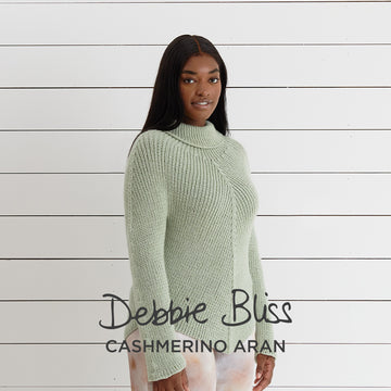 Shaped Edge Jumper - Knitting Pattern For Women in Debbie Bliss Cashmerino Aran