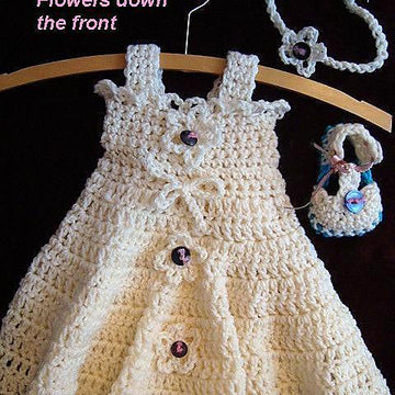 555, Girl's Sundress or Jumper, Picot Edge with Straps
