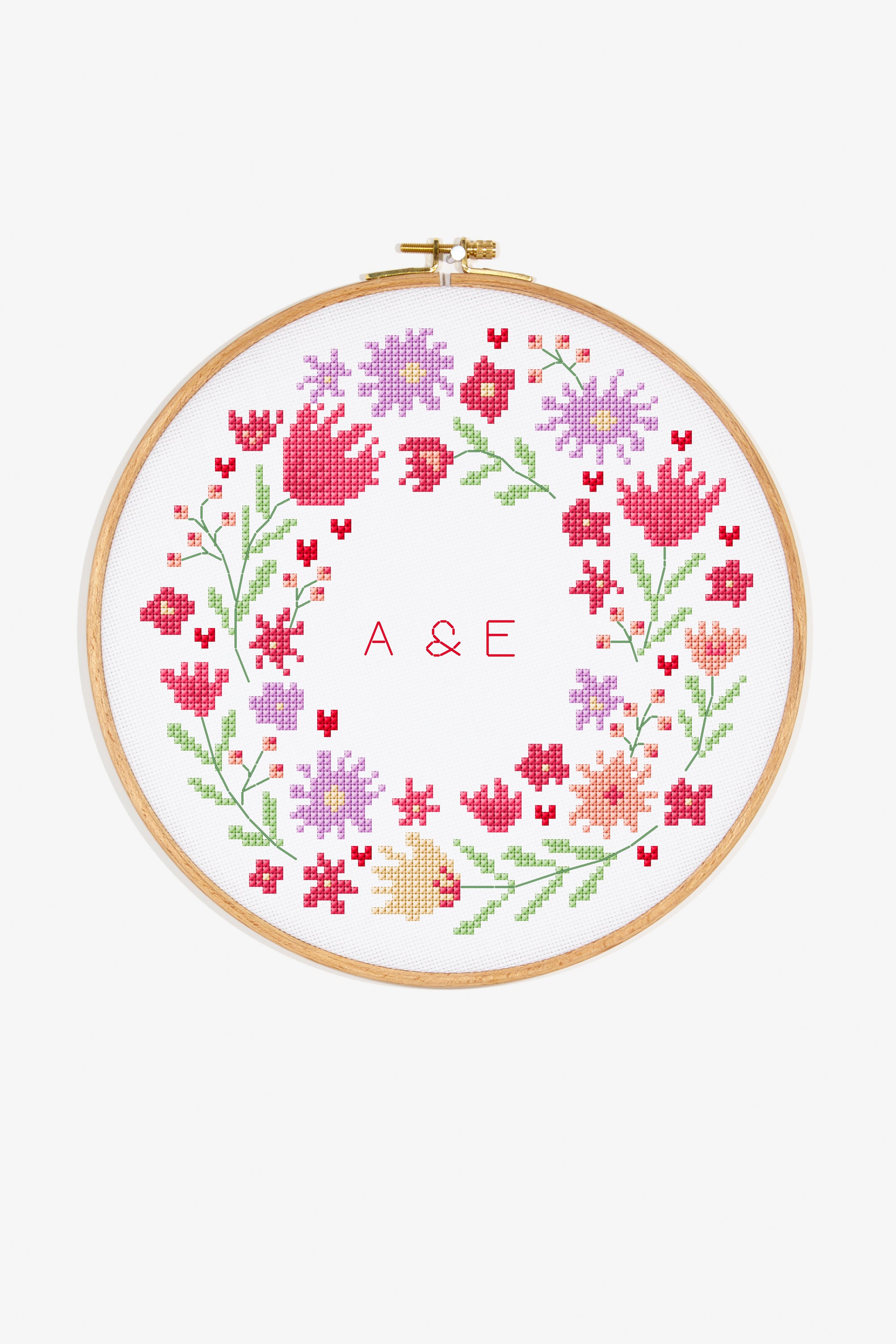 Daisy Wreath  in DMC - PAT0714 -  Downloadable PDF