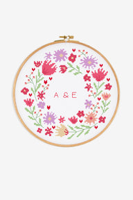 Daisy Wreath  in DMC - PAT0714 -  Downloadable PDF