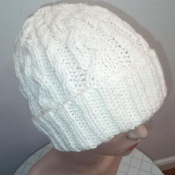 Easy 2 Cable Hat Womens Mens Chunky Yarn