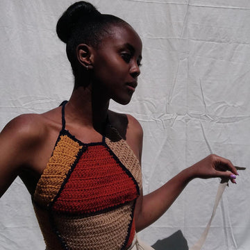 Patchwork halter top