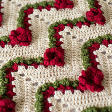Flower Garden Chevron Afghan