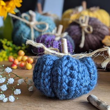 Three Little Pumpkins, crochet pumpkin