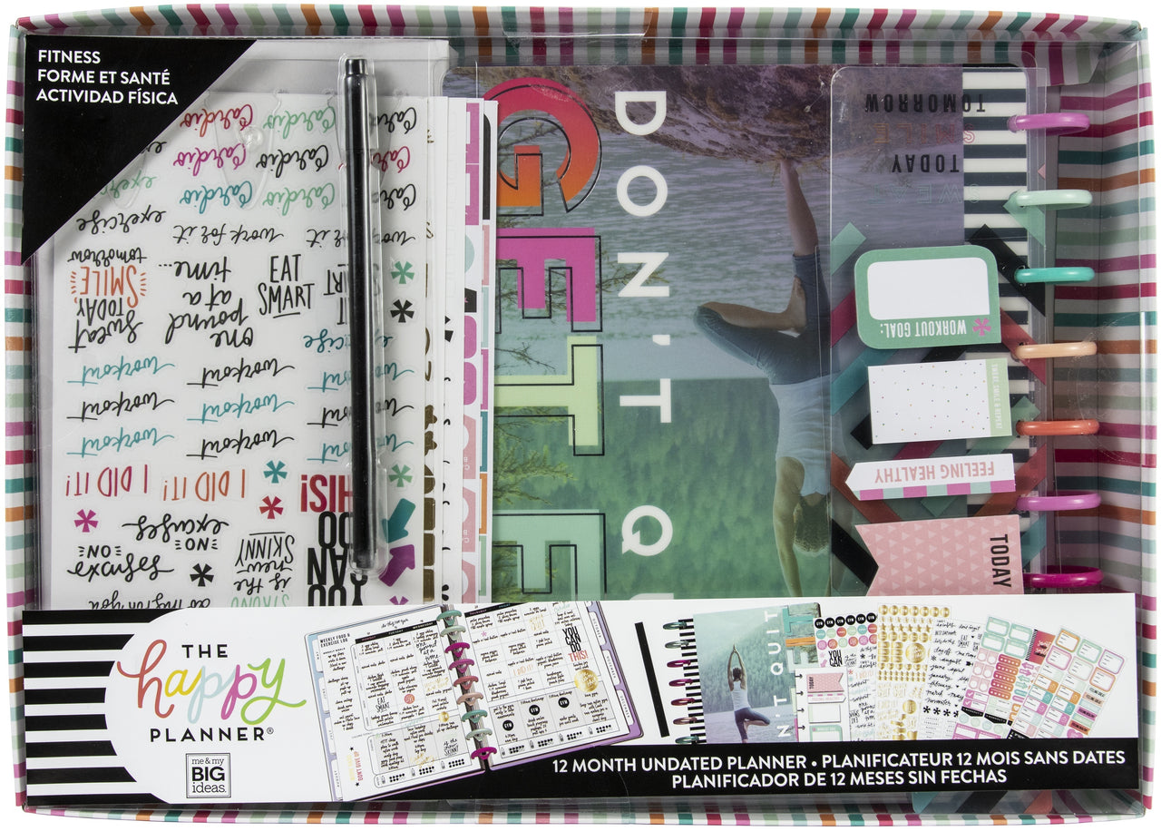 Happy Planner 12-Month Undated Medium Box Kit - Fitness