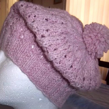 Ribby Lacy Slouchy Hat