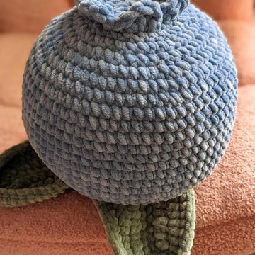 Crochet Small Blueberry Pillow Pattern PDF Super Bulky Yarn Version