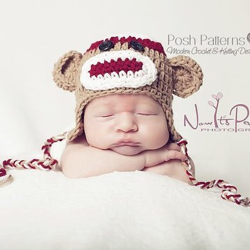 Sock Monkey Hat Crochet Pattern 308