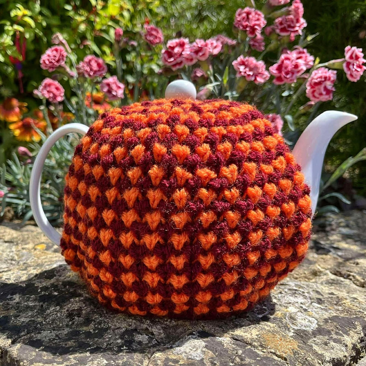 Retro Tweed 4 Cup Teapot Cosy Knitting Pattern