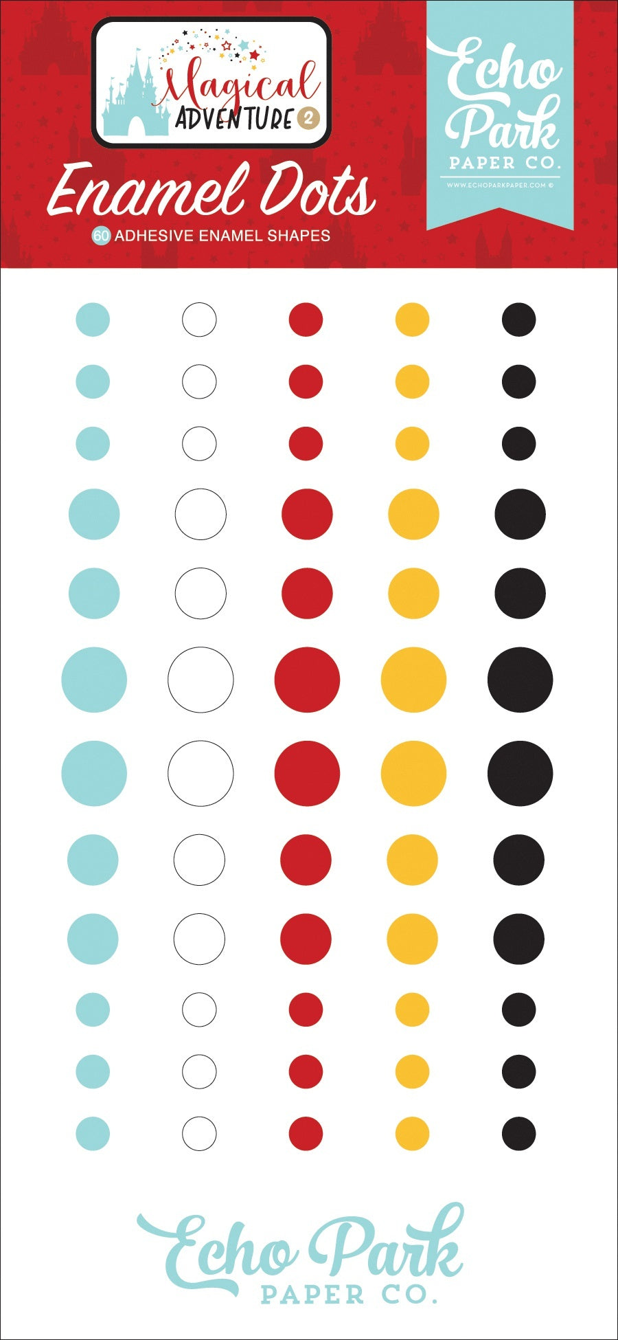 Echo Park Paper Echo Park Adhesive Enamel Dots 60/Pkg - Magical Adventure 2