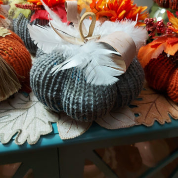 Easy peasy knitted Pumpkins