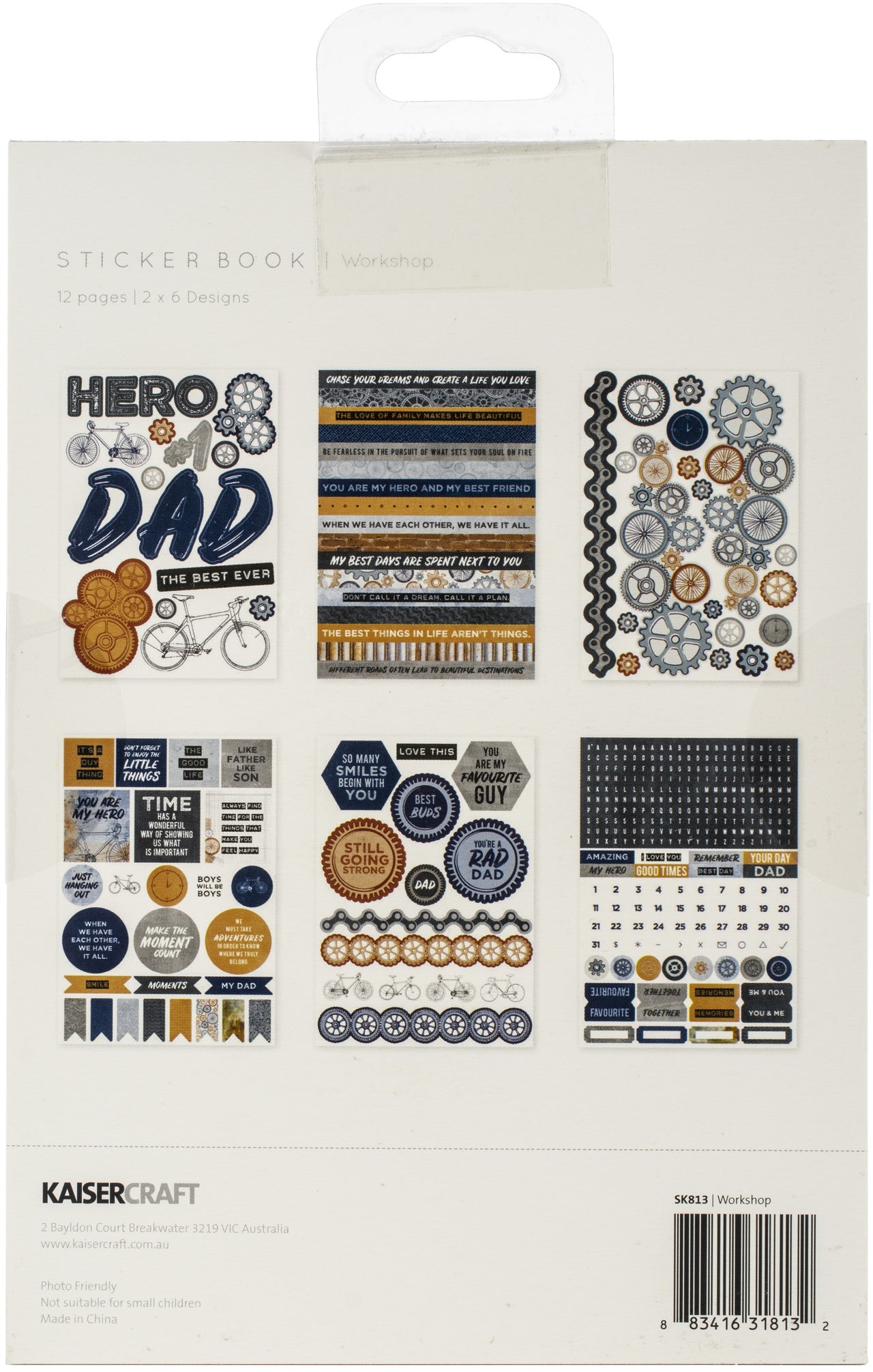 Kaisercraft Sticker Book - Workshop