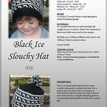 Black Ice Slouchy Hat