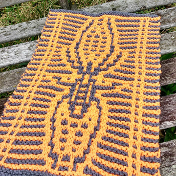 Spooky Spider Slipstitch Dishcloth