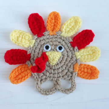 Thanksgiving crochet, Kids hand Turkey: Finger Puppets, Friendsgiving decor Pattern PDF