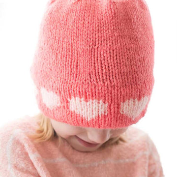 Double Brim Heart Hat