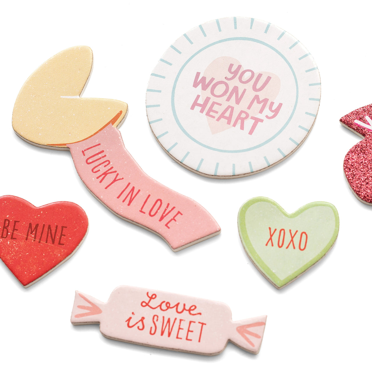 American Crafts Lucky Us Thickers Stickers 5.5"X11" 28/Pkg - Lucky Charm Phrase & Icons