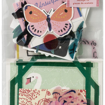 American Crafts Maggie Holmes Sweet Story Ephemera Die-Cuts 40/Pkg - Cardstock & Acetate