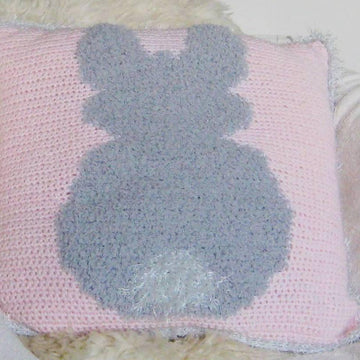 Fluffy Bunny Cushion Cover