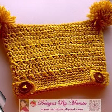 Unique Crochet Pattern Tapering Square Hat With Pompoms