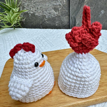 Hen Flip the Bird: Surprise Funny Amigurumi