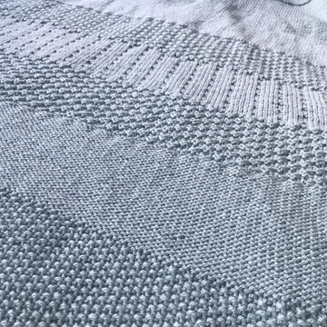 Aran Patch Stripe Throw Blanket