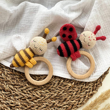 Baby teether toys Bee and Ladybug