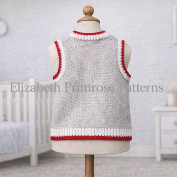 Christmas Penguin Tank Tops DK Knitting Pattern P167 – 6 Months to 2 Years – Elizabeth Primrose Patterns