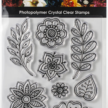 Paper Rose Clear Stamps - Doodle Flowers