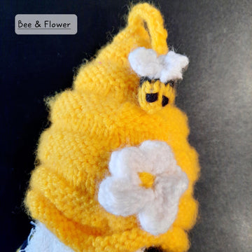 Mr Bee Knitted Gnome
