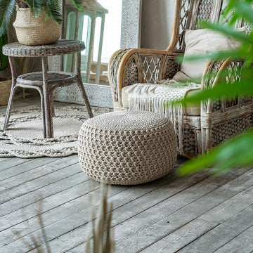 Pouf cover Lacemosaic