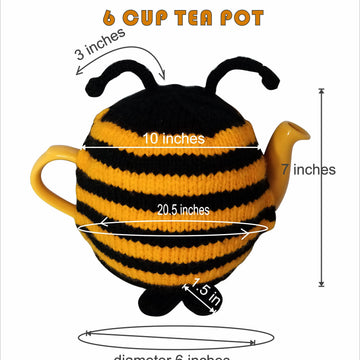 Happy bee tea cozy
